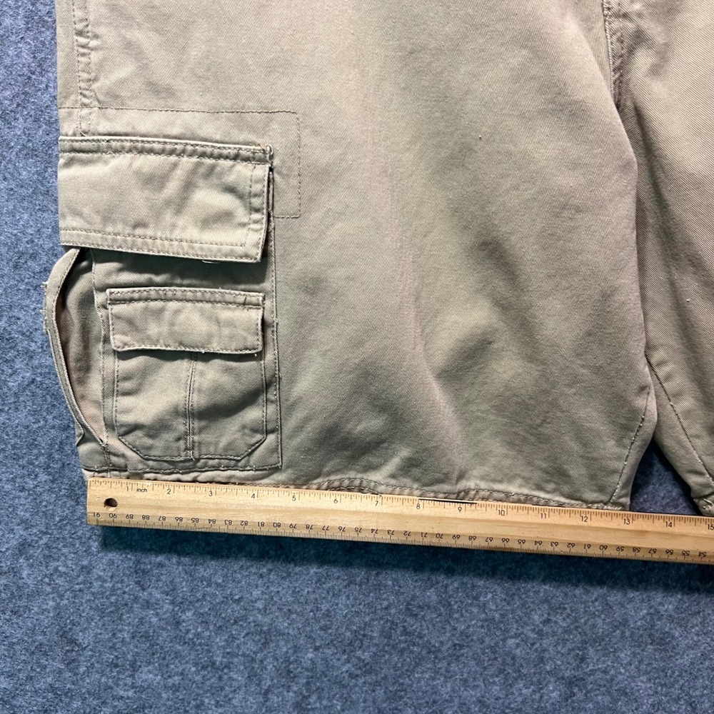 Y2K Basic Editions Cargo Shorts 38 Khaki Tan Utility Pocket Workwear 2000s‎ - Picture 4 of 7